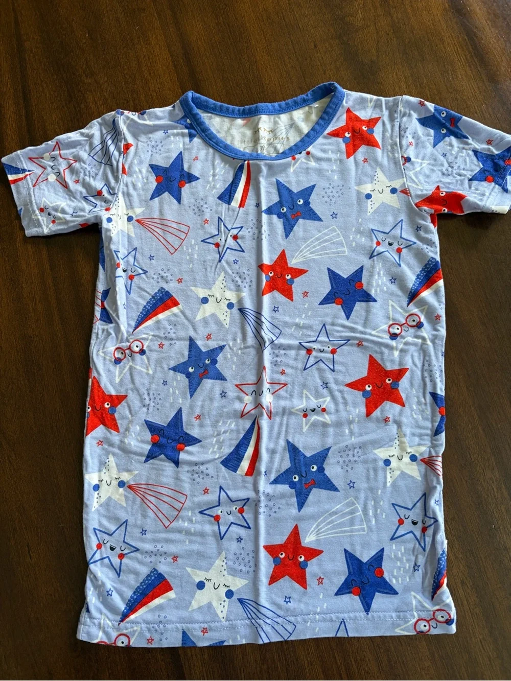 Little Sleepies Red & Blue Star Short Sleeve Pajama Set